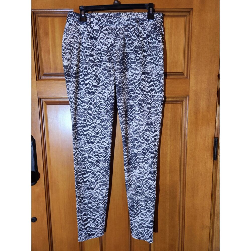 Faded Glory Black and White Snake Skin Print Leggings Women's Size M